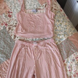 Striped Sleepwear Set in Red by Lovely Dreams